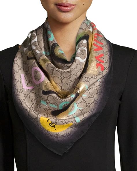 foulard tete gucci|gucci foulard silk scarf.